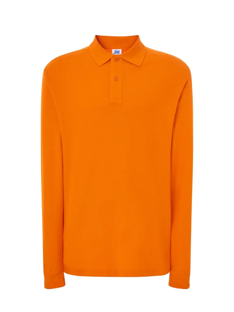 Polo unisex manica lunga arancione