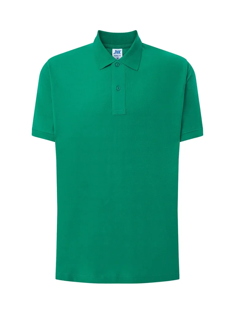 Polo unisex manica corta kelly green